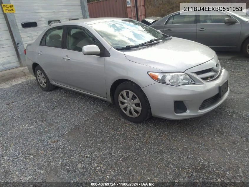 2011 Toyota Corolla Le VIN: 2T1BU4EEXBC551053 Lot: 40769724