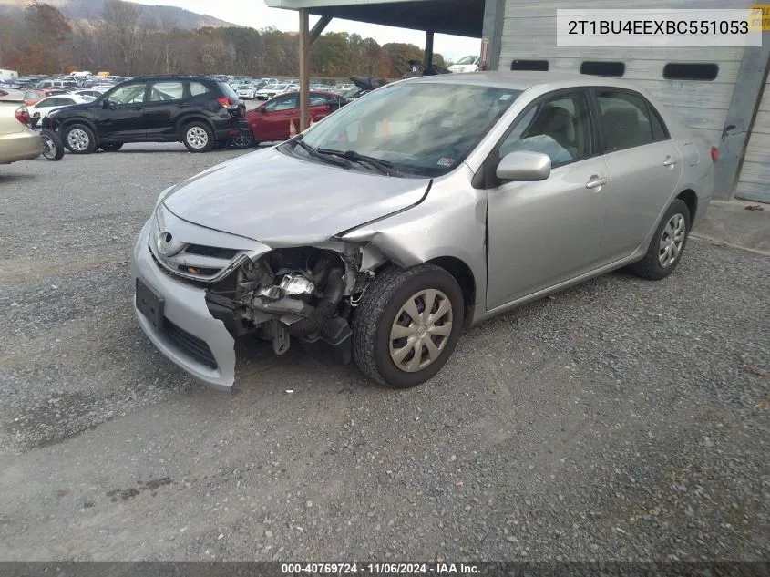 2011 Toyota Corolla Le VIN: 2T1BU4EEXBC551053 Lot: 40769724