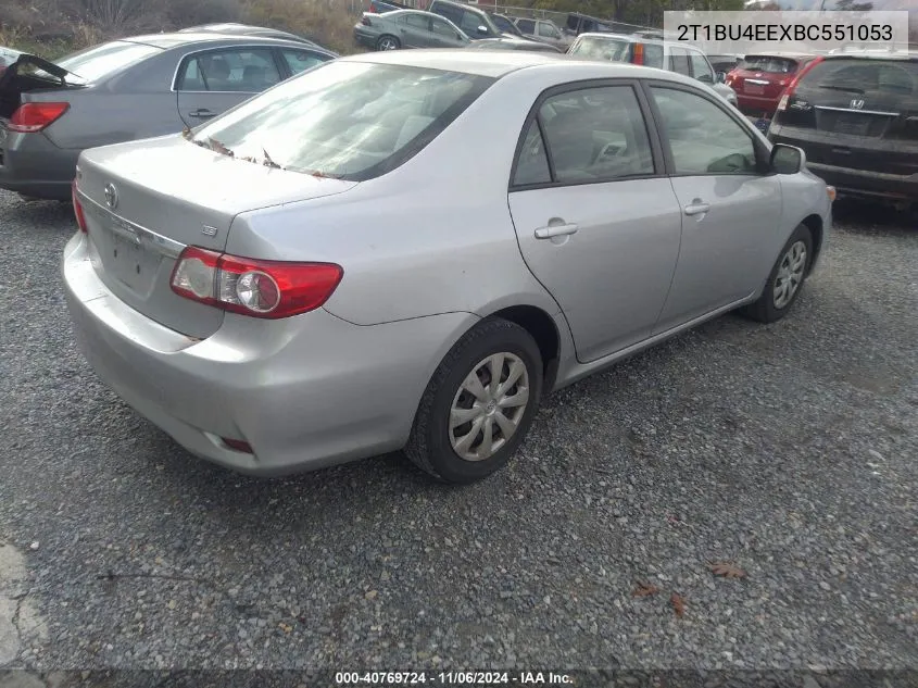 2011 Toyota Corolla Le VIN: 2T1BU4EEXBC551053 Lot: 40769724