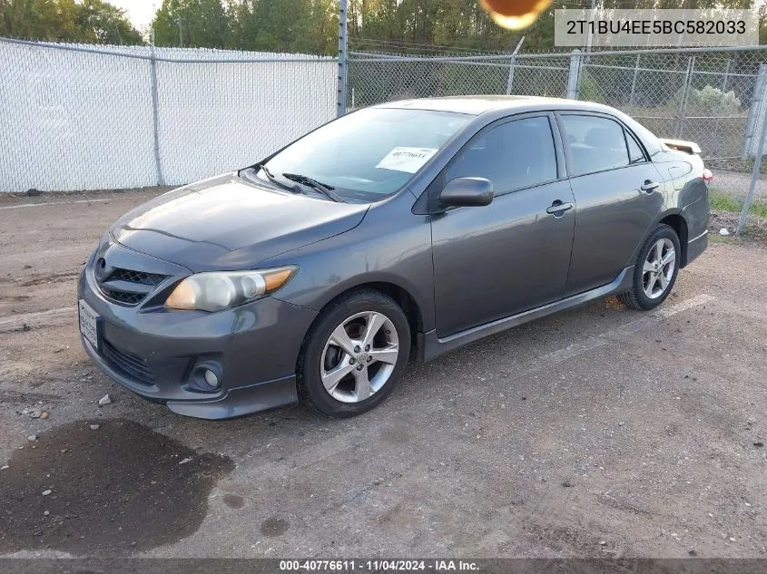 2011 Toyota Corolla S VIN: 2T1BU4EE5BC582033 Lot: 40776611