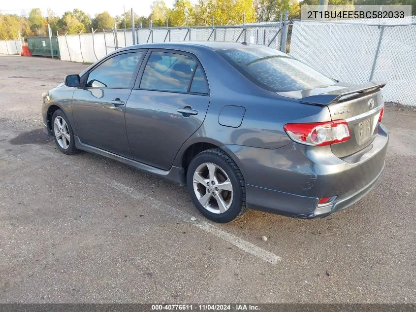 2011 Toyota Corolla S VIN: 2T1BU4EE5BC582033 Lot: 40776611