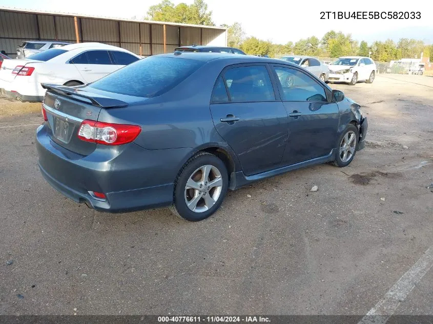 2011 Toyota Corolla S VIN: 2T1BU4EE5BC582033 Lot: 40776611