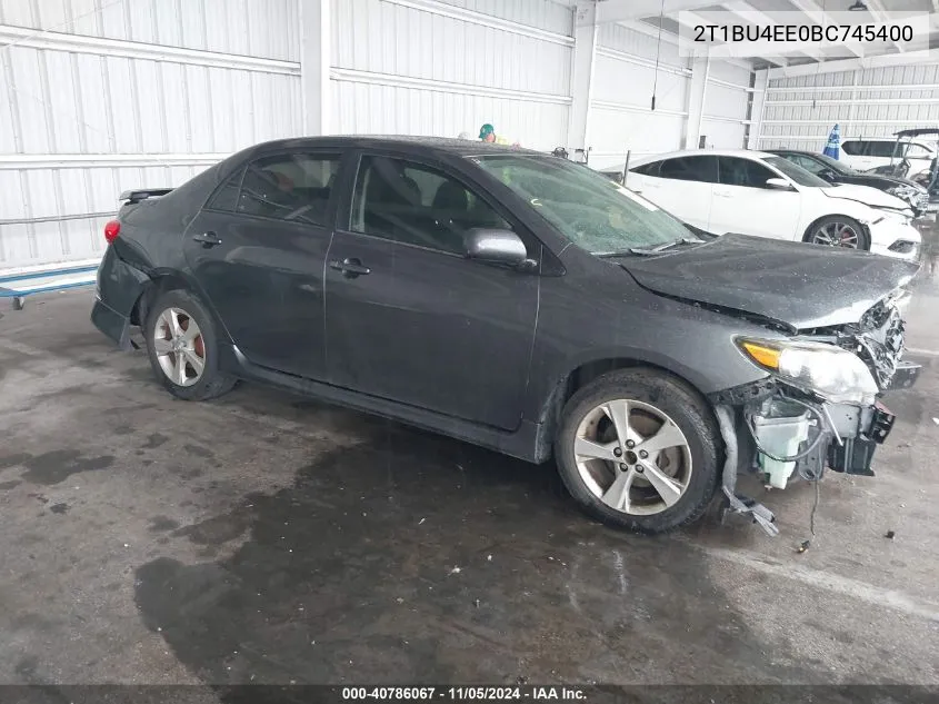 2011 Toyota Corolla S VIN: 2T1BU4EE0BC745400 Lot: 40786067