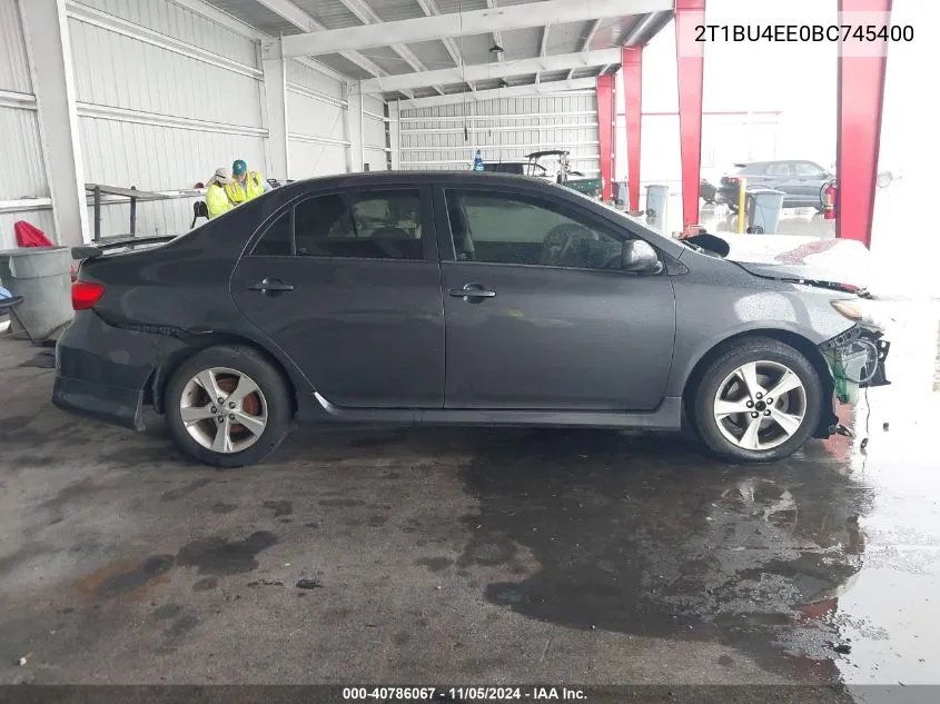 2011 Toyota Corolla S VIN: 2T1BU4EE0BC745400 Lot: 40786067