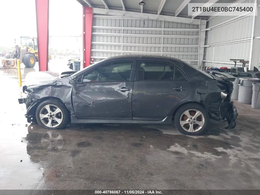 2011 Toyota Corolla S VIN: 2T1BU4EE0BC745400 Lot: 40786067