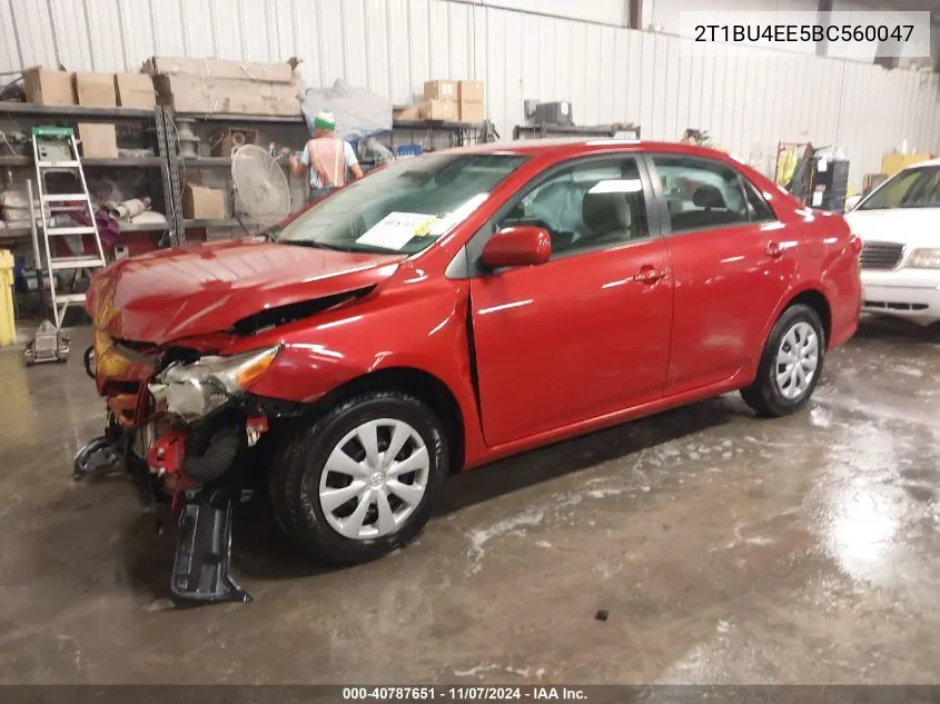 2011 Toyota Corolla Le VIN: 2T1BU4EE5BC560047 Lot: 40787651