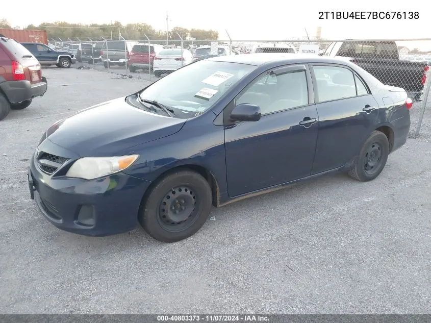 2011 Toyota Corolla Le VIN: 2T1BU4EE7BC676138 Lot: 40803373