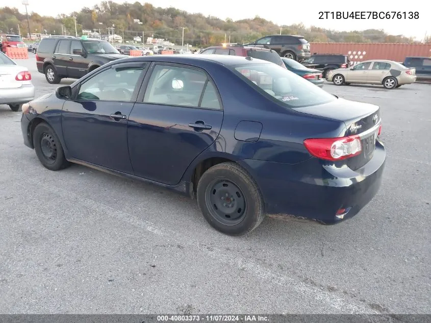 2011 Toyota Corolla Le VIN: 2T1BU4EE7BC676138 Lot: 40803373