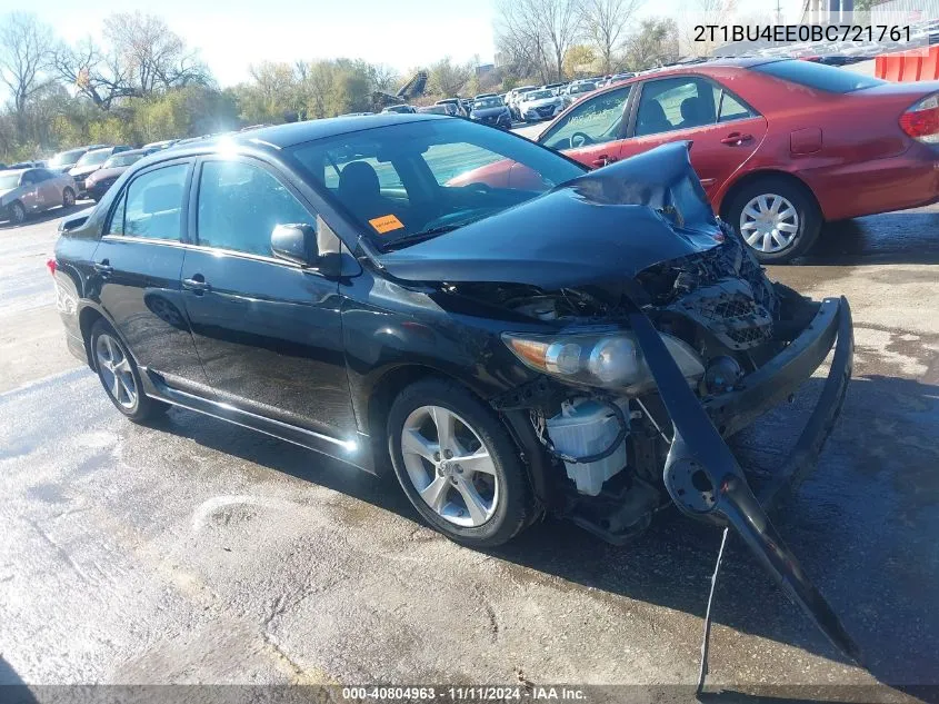 2011 Toyota Corolla S VIN: 2T1BU4EE0BC721761 Lot: 40804963