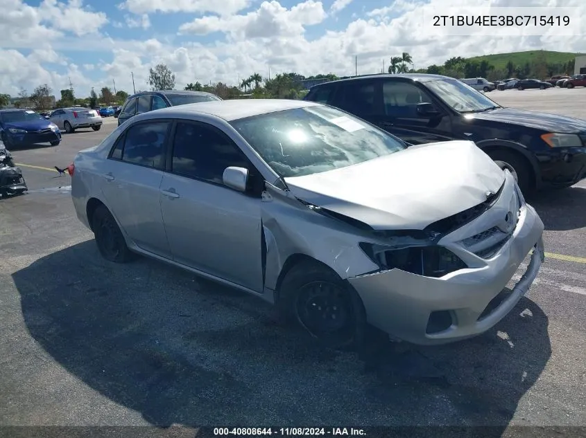 2T1BU4EE3BC715419 2011 Toyota Corolla Le