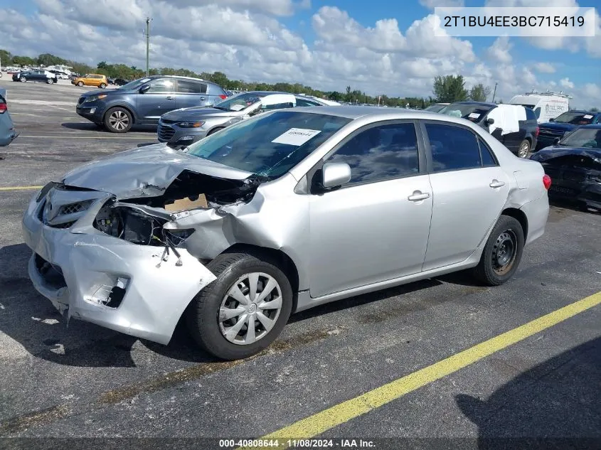 2T1BU4EE3BC715419 2011 Toyota Corolla Le