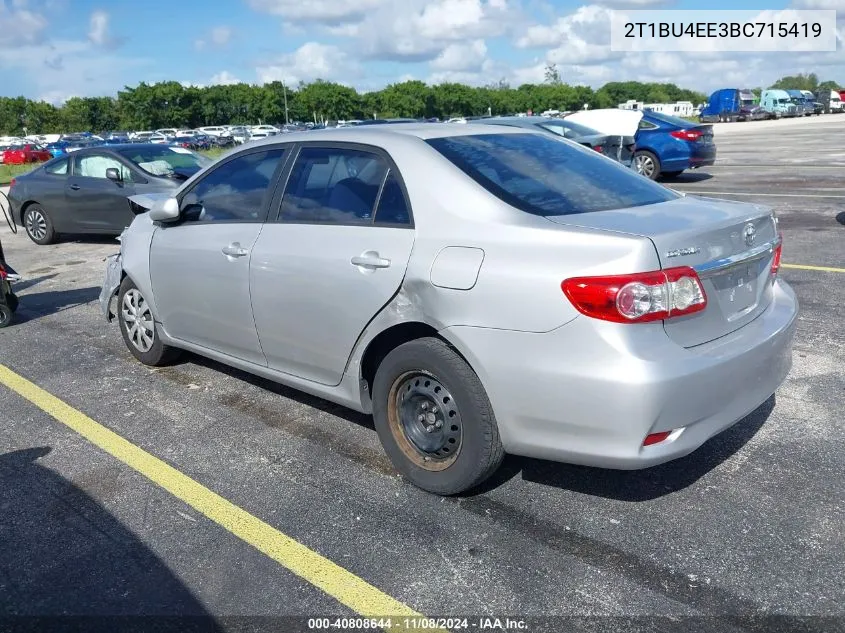 2T1BU4EE3BC715419 2011 Toyota Corolla Le