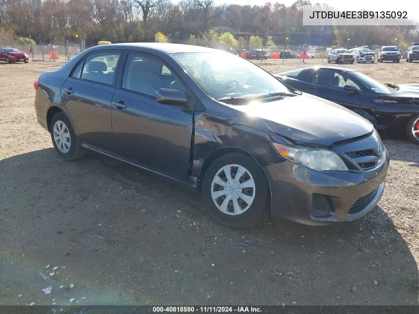 2011 Toyota Corolla Le VIN: JTDBU4EE3B9135092 Lot: 40818580