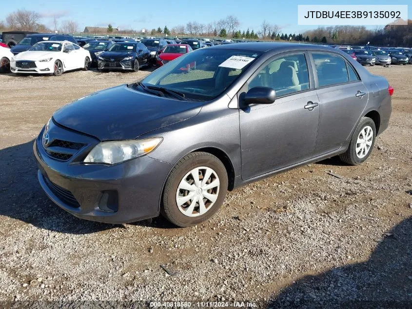 2011 Toyota Corolla Le VIN: JTDBU4EE3B9135092 Lot: 40818580