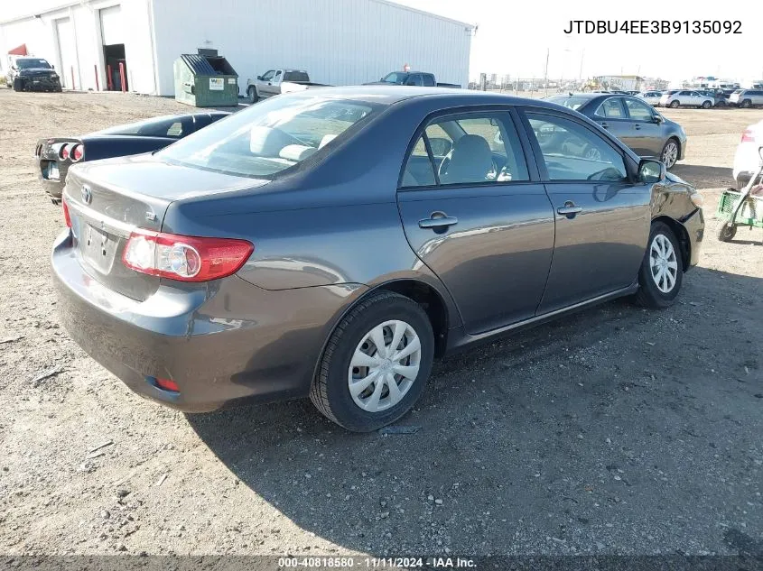 2011 Toyota Corolla Le VIN: JTDBU4EE3B9135092 Lot: 40818580