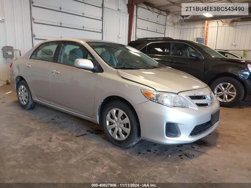 2011 Toyota Corolla Le VIN: 2T1BU4EE3BC543490 Lot: 40827906