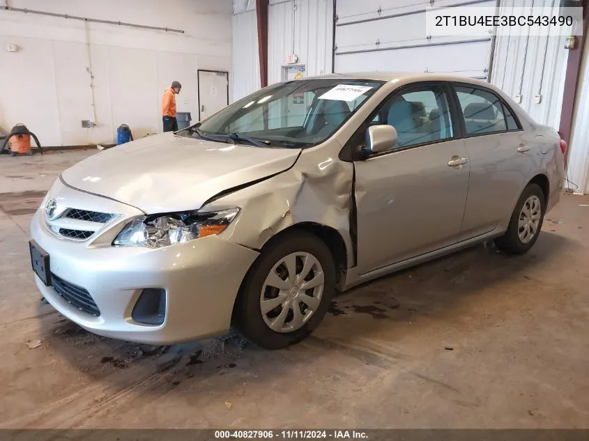 2011 Toyota Corolla Le VIN: 2T1BU4EE3BC543490 Lot: 40827906