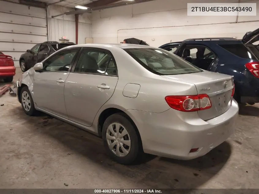 2011 Toyota Corolla Le VIN: 2T1BU4EE3BC543490 Lot: 40827906