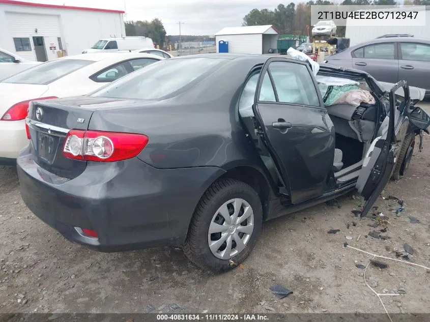 2011 Toyota Corolla Le VIN: 2T1BU4EE2BC712947 Lot: 40831634