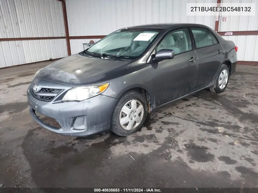 2011 Toyota Corolla Le VIN: 2T1BU4EE2BC548132 Lot: 40835653