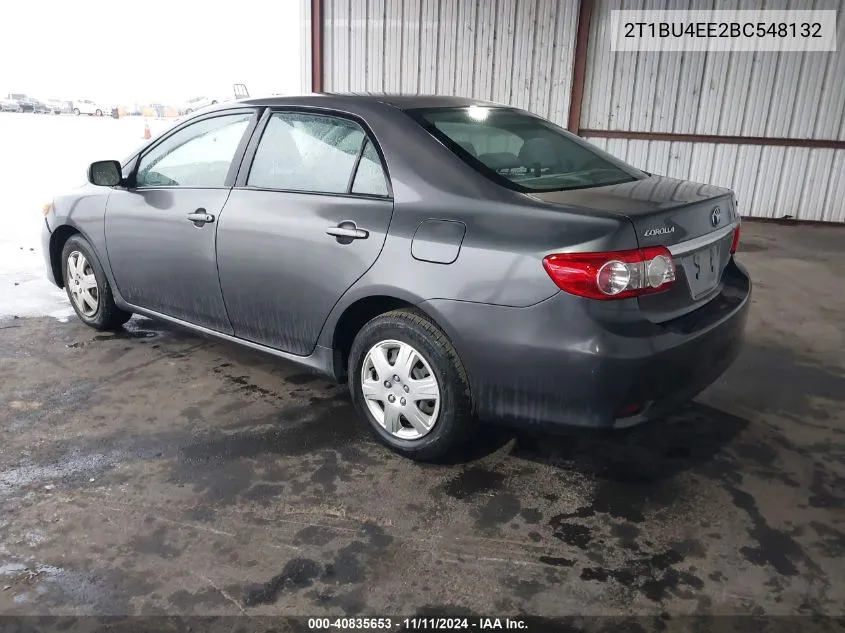 2011 Toyota Corolla Le VIN: 2T1BU4EE2BC548132 Lot: 40835653