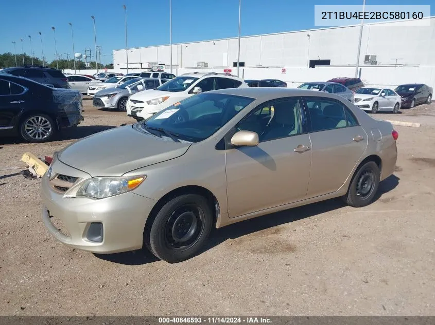 2011 Toyota Corolla Le VIN: 2T1BU4EE2BC580160 Lot: 40846593