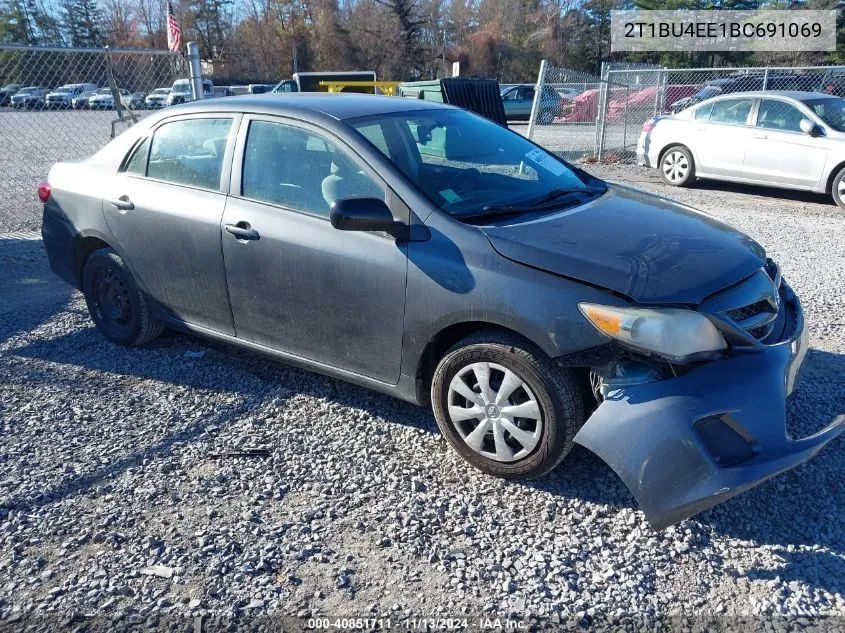 2011 Toyota Corolla VIN: 2T1BU4EE1BC691069 Lot: 40851711