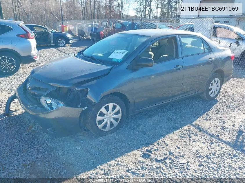 2011 Toyota Corolla VIN: 2T1BU4EE1BC691069 Lot: 40851711