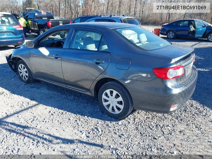 2011 Toyota Corolla VIN: 2T1BU4EE1BC691069 Lot: 40851711