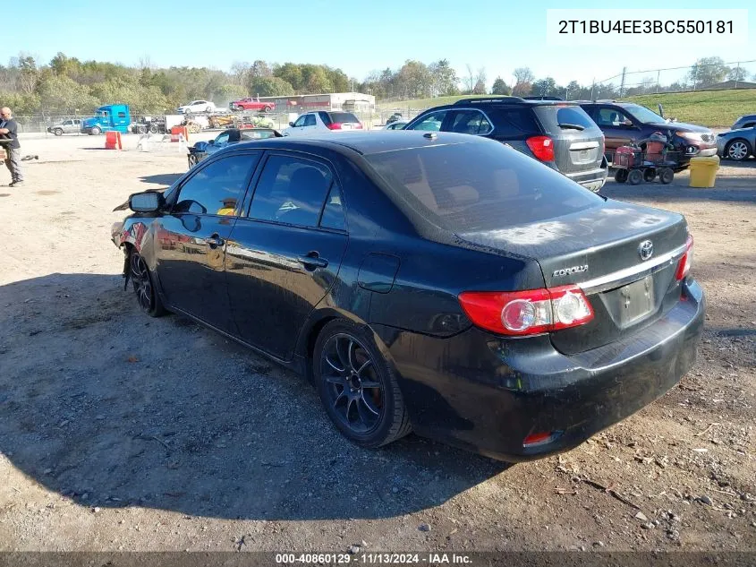 2T1BU4EE3BC550181 2011 Toyota Corolla Le