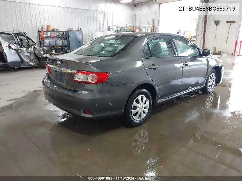 2011 Toyota Corolla S/Le VIN: 2T1BU4EE8BC589719 Lot: 40861065