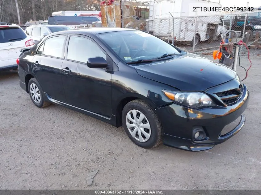 2011 Toyota Corolla S VIN: 2T1BU4EE4BC599342 Lot: 40863752