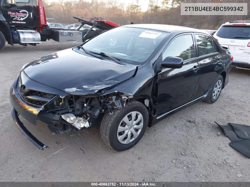 2011 Toyota Corolla S VIN: 2T1BU4EE4BC599342 Lot: 40863752