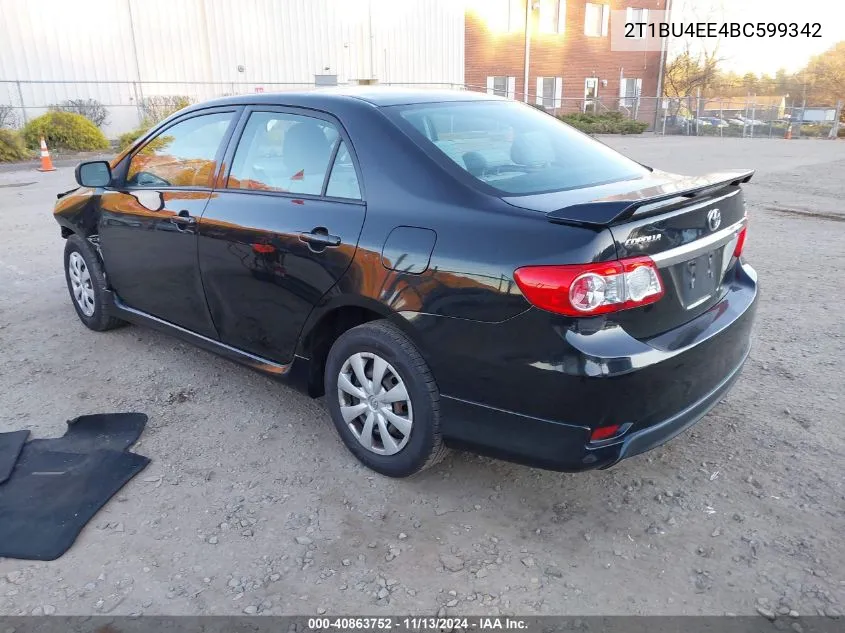 2011 Toyota Corolla S VIN: 2T1BU4EE4BC599342 Lot: 40863752