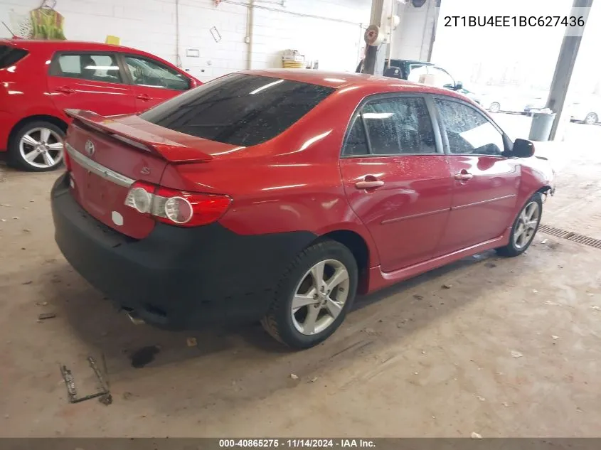 2011 Toyota Corolla S VIN: 2T1BU4EE1BC627436 Lot: 40865275