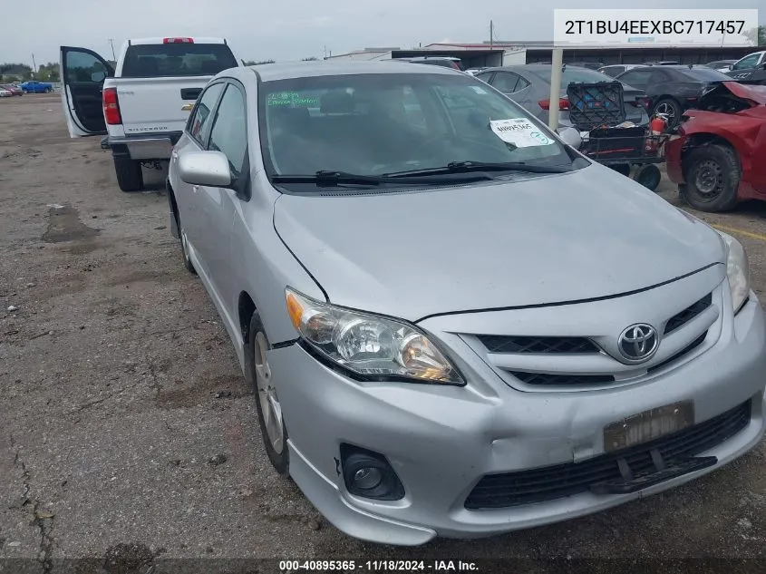 2011 Toyota Corolla S VIN: 2T1BU4EEXBC717457 Lot: 40895365