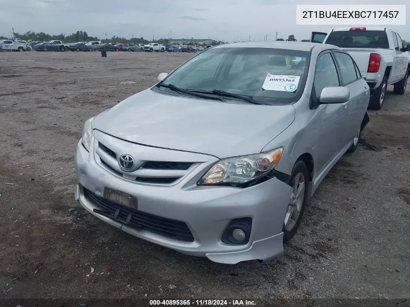 2011 Toyota Corolla S VIN: 2T1BU4EEXBC717457 Lot: 40895365