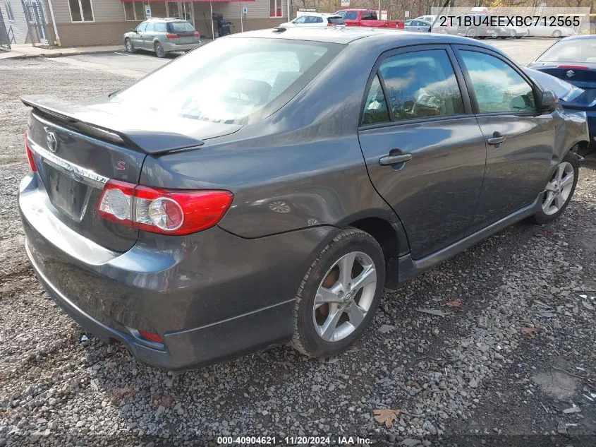 2011 Toyota Corolla S VIN: 2T1BU4EEXBC712565 Lot: 40904621