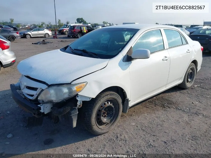 2012 Toyota Corolla S/Le VIN: 2T1BU4EE6CC882567 Lot: 12059479