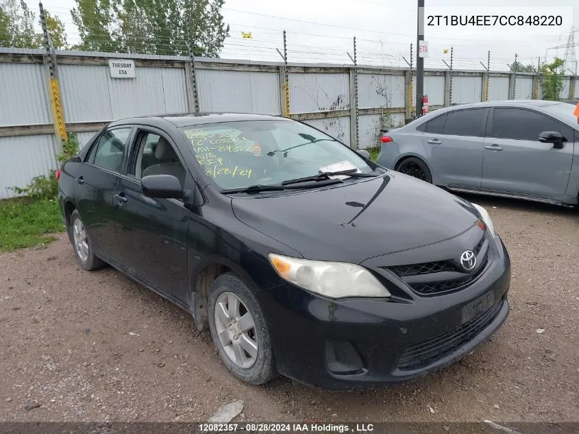 2012 Toyota Corolla Ce VIN: 2T1BU4EE7CC848220 Lot: 12082357