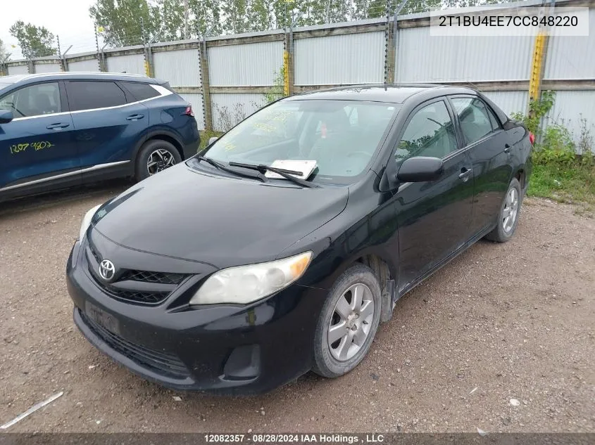 2012 Toyota Corolla Ce VIN: 2T1BU4EE7CC848220 Lot: 12082357