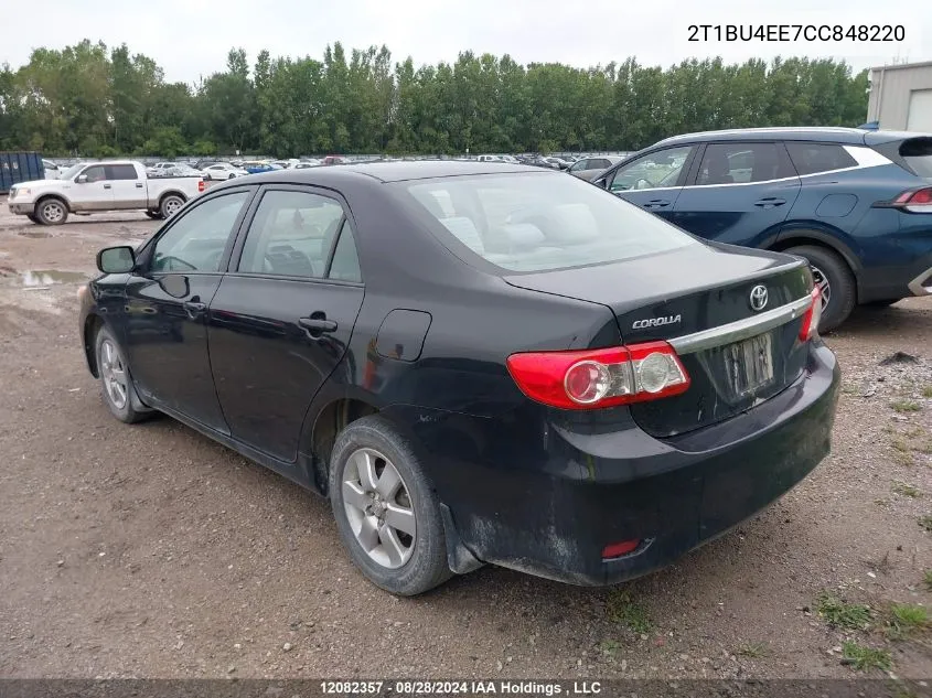 2012 Toyota Corolla Ce VIN: 2T1BU4EE7CC848220 Lot: 12082357