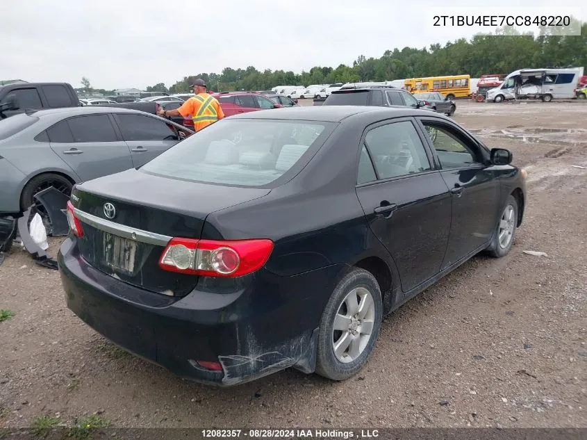 2012 Toyota Corolla Ce VIN: 2T1BU4EE7CC848220 Lot: 12082357