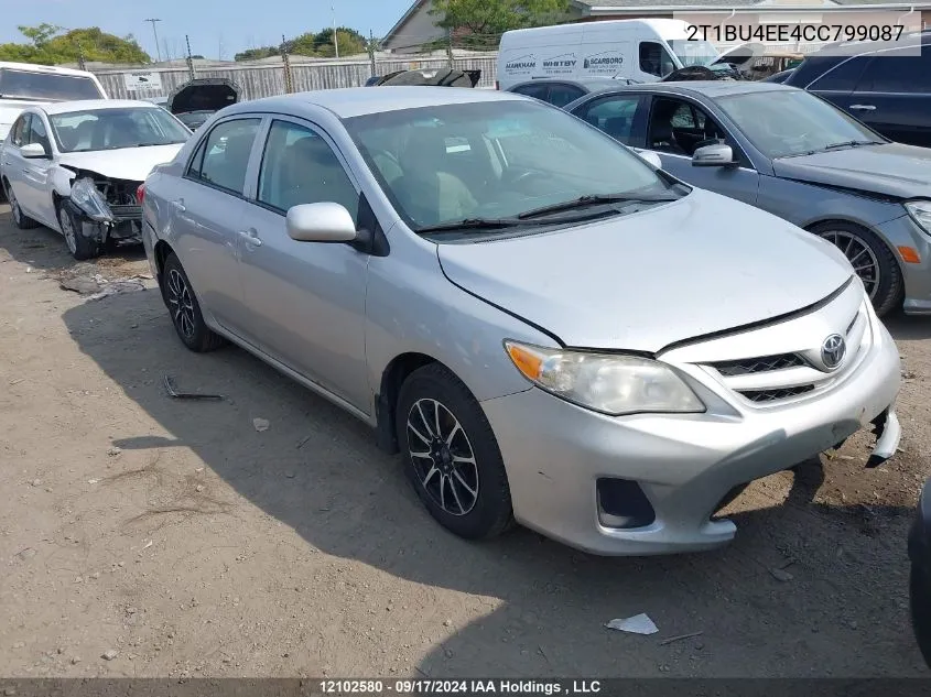 2012 Toyota Corolla S/Le VIN: 2T1BU4EE4CC799087 Lot: 12102580