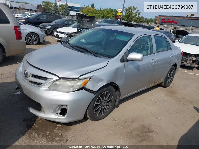 2012 Toyota Corolla S/Le VIN: 2T1BU4EE4CC799087 Lot: 12102580