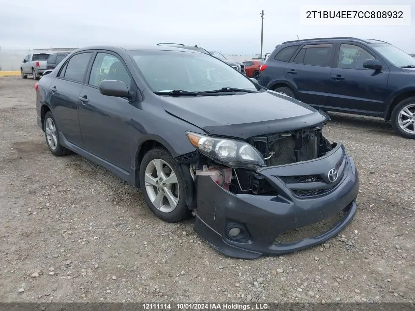 2012 Toyota Corolla S VIN: 2T1BU4EE7CC808932 Lot: 12111114