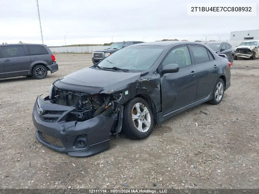 2012 Toyota Corolla S VIN: 2T1BU4EE7CC808932 Lot: 12111114