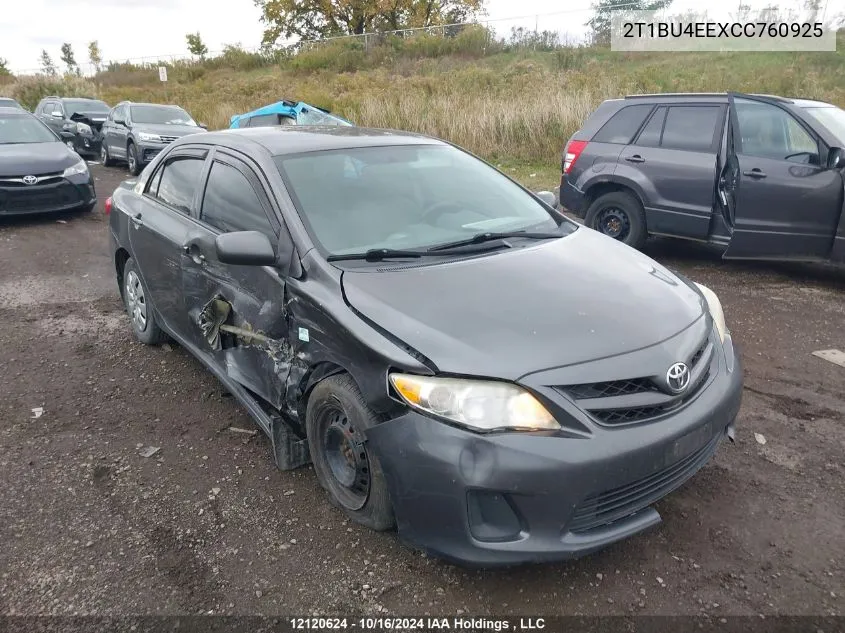 2012 Toyota Corolla S/Le VIN: 2T1BU4EEXCC760925 Lot: 12120624