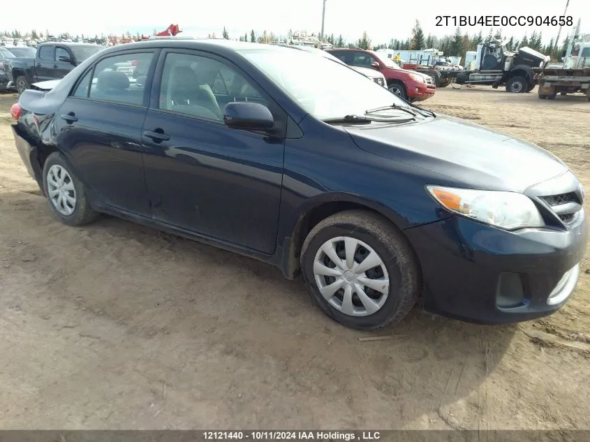 2012 Toyota Corolla Ce VIN: 2T1BU4EE0CC904658 Lot: 12121440