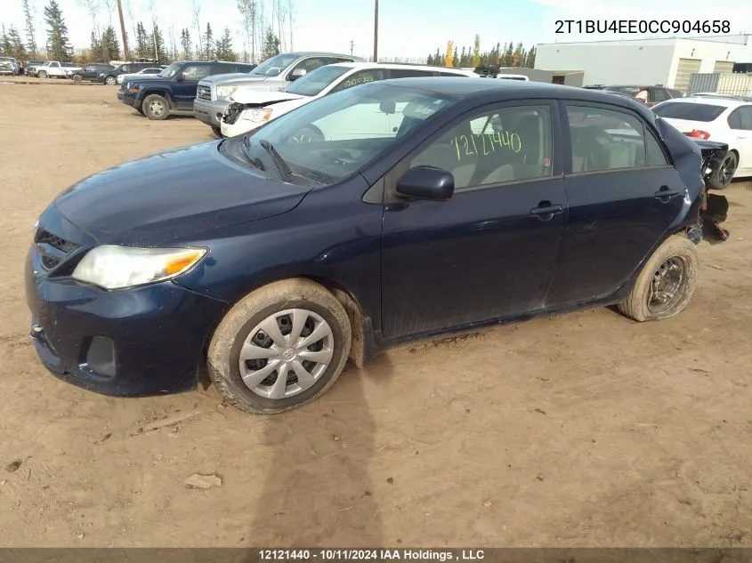 2012 Toyota Corolla Ce VIN: 2T1BU4EE0CC904658 Lot: 12121440